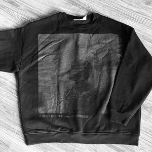 Justin Bieber “Changes” Album Black Crewneck Sweatshirt | Oversized Women’s S